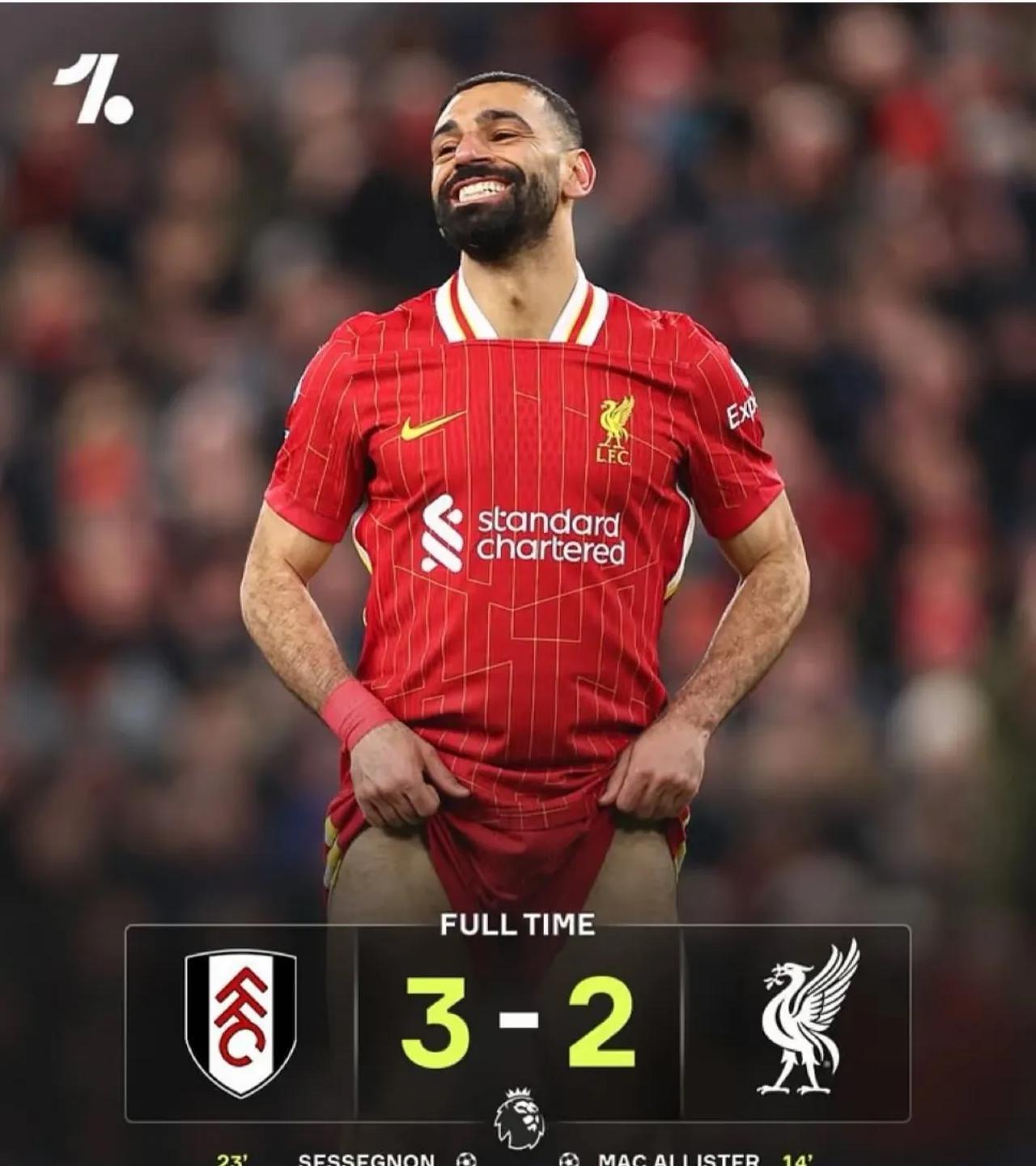 利物浦击败富勒姆，豪取9分领先